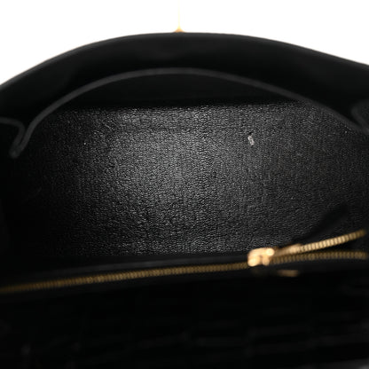 Hermes Shiny Alligator Kelly Sellier 25 Black 5 of 14