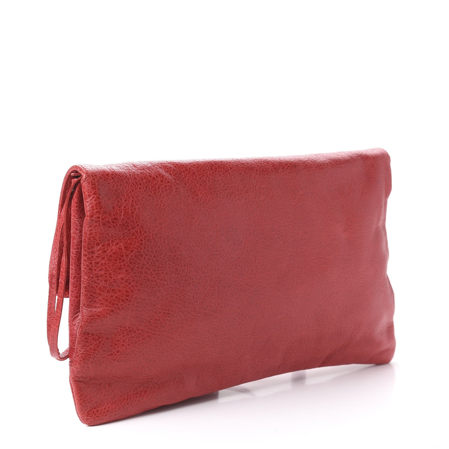 Balenciaga Agneau Classic Hardware Envelope Clutch Rouge Coquelicot 2 of 8