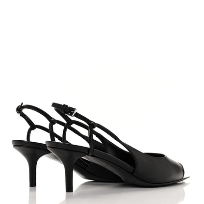 Louis Vuitton Calfskin Urban Twist Slingback Pumps 36 Black 4 of 9