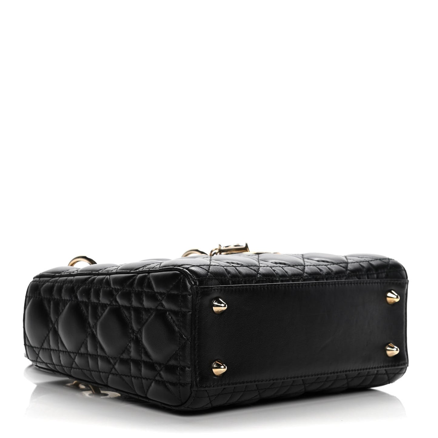 Lambskin Cannage Small Lucky Badges My Lady Dior Black