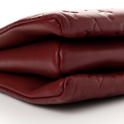 Louis Vuitton Lambskin Embossed Monogram Coussin PM Wine 8 of 9