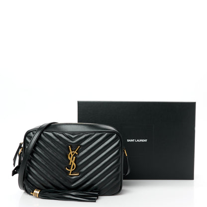 Saint Laurent Calfskin Matelasse Monogram Lou Camera Bag Black 11 of 11