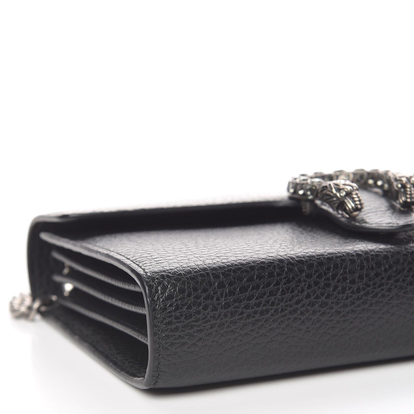 Calfskin Mini Dionysus Chain Wallet Black
