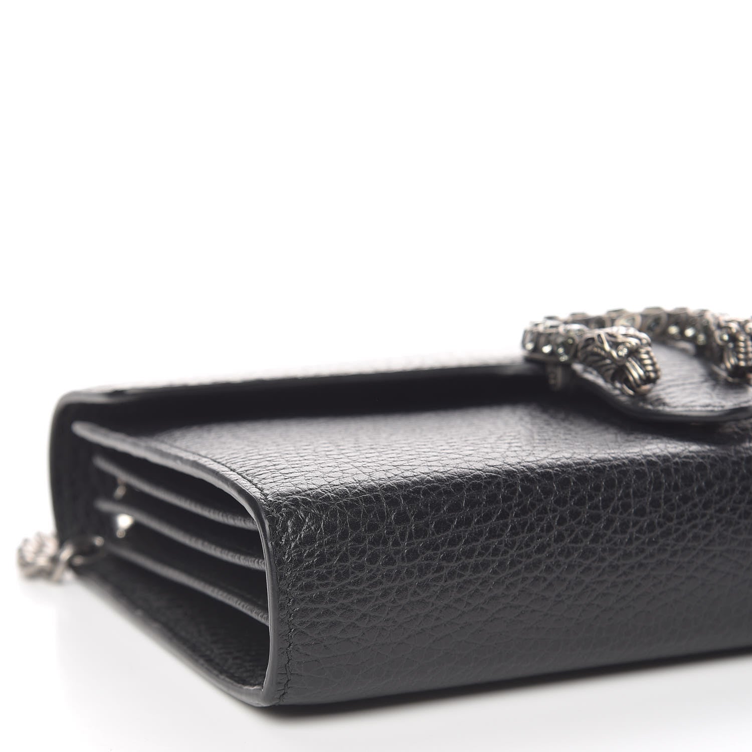 Gucci Calfskin Mini Dionysus Chain Wallet Black 12 of 15