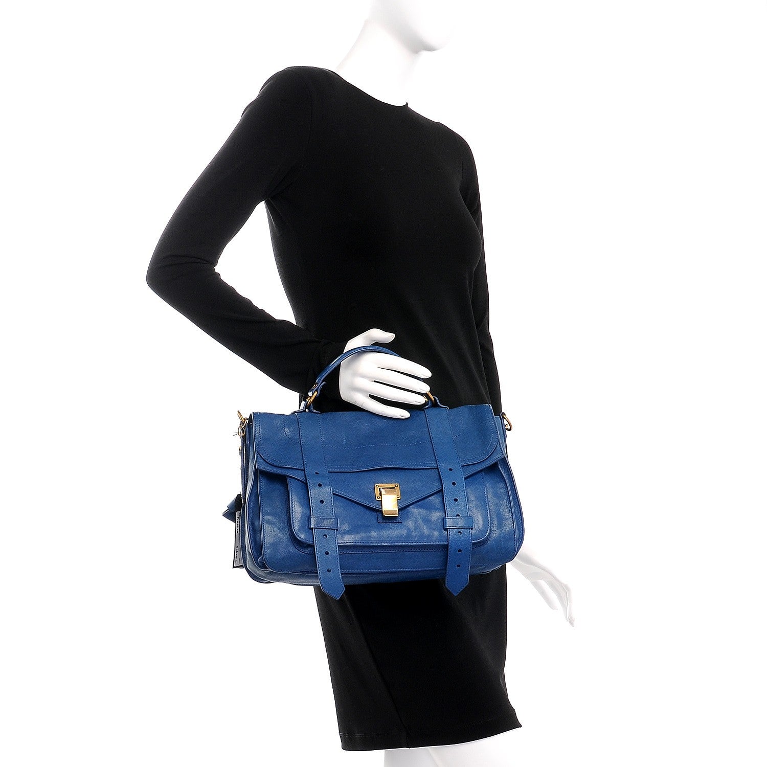 Proenza Schouler Lambskin Medium PS1 Satchel Peacock 3 of 9