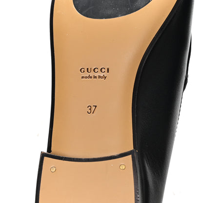 Gucci Betis Glamour Calfskin Womens Jordaan Loafers 37 Black 7 of 9
