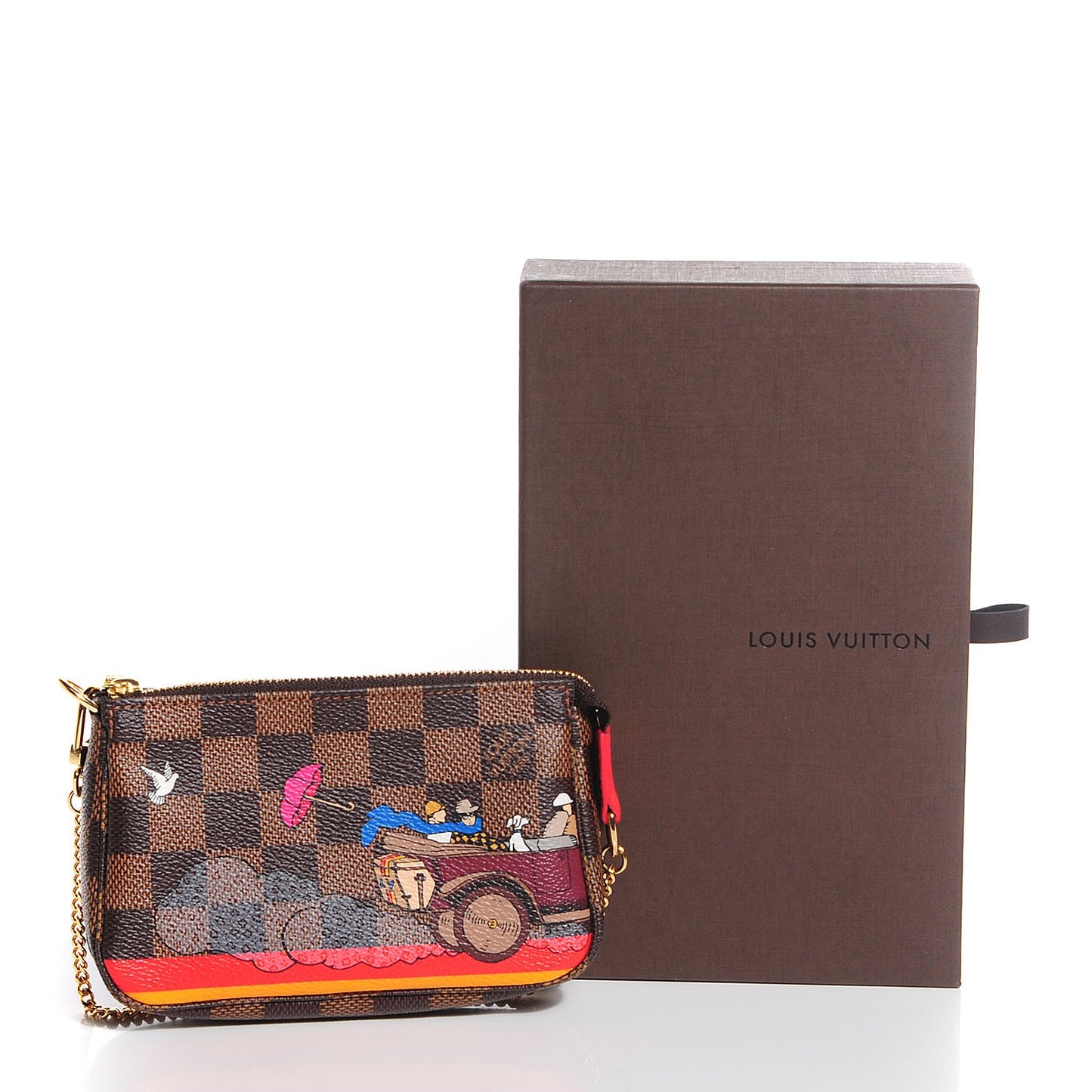 Damier Ebene 2015 Christmas Animation Mini Pochette Accessories