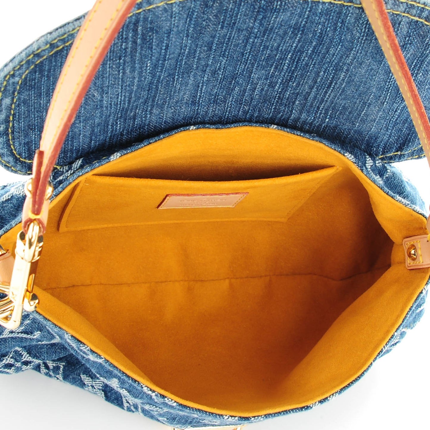 Monogram Denim Mini Pleaty Blue