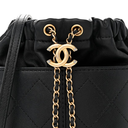 Chanel Caviar Bucket Drawstring Bag Black 8 of 10
