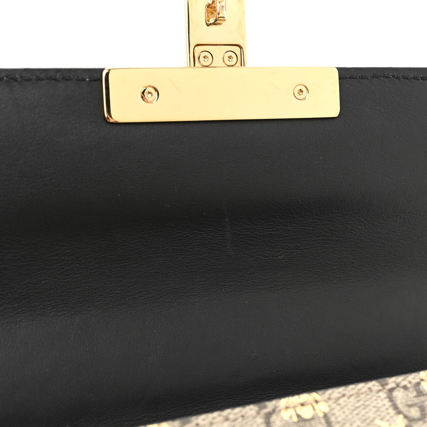 GG Supreme Monogram Bees Small Padlock Shoulder Bag Black