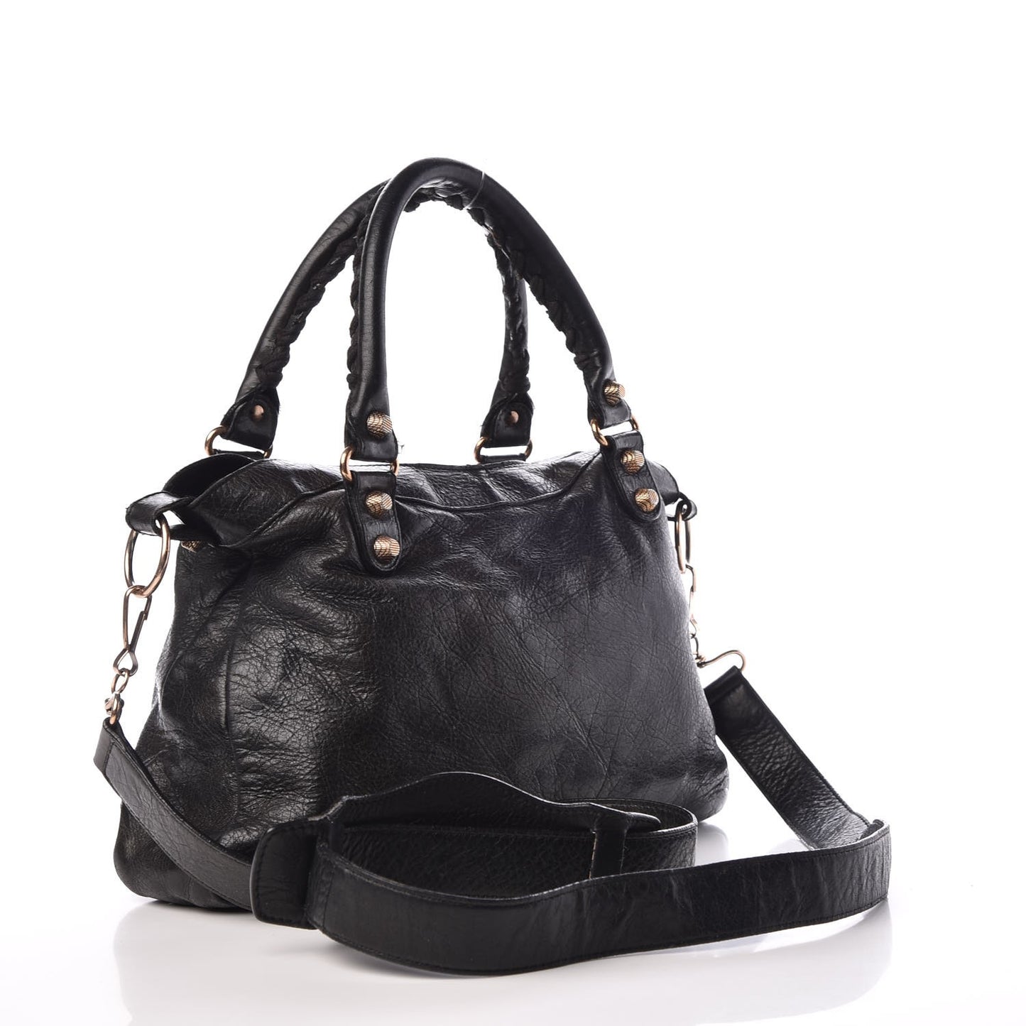 Agneau Giant 12 Rose Gold Hardware Town Black