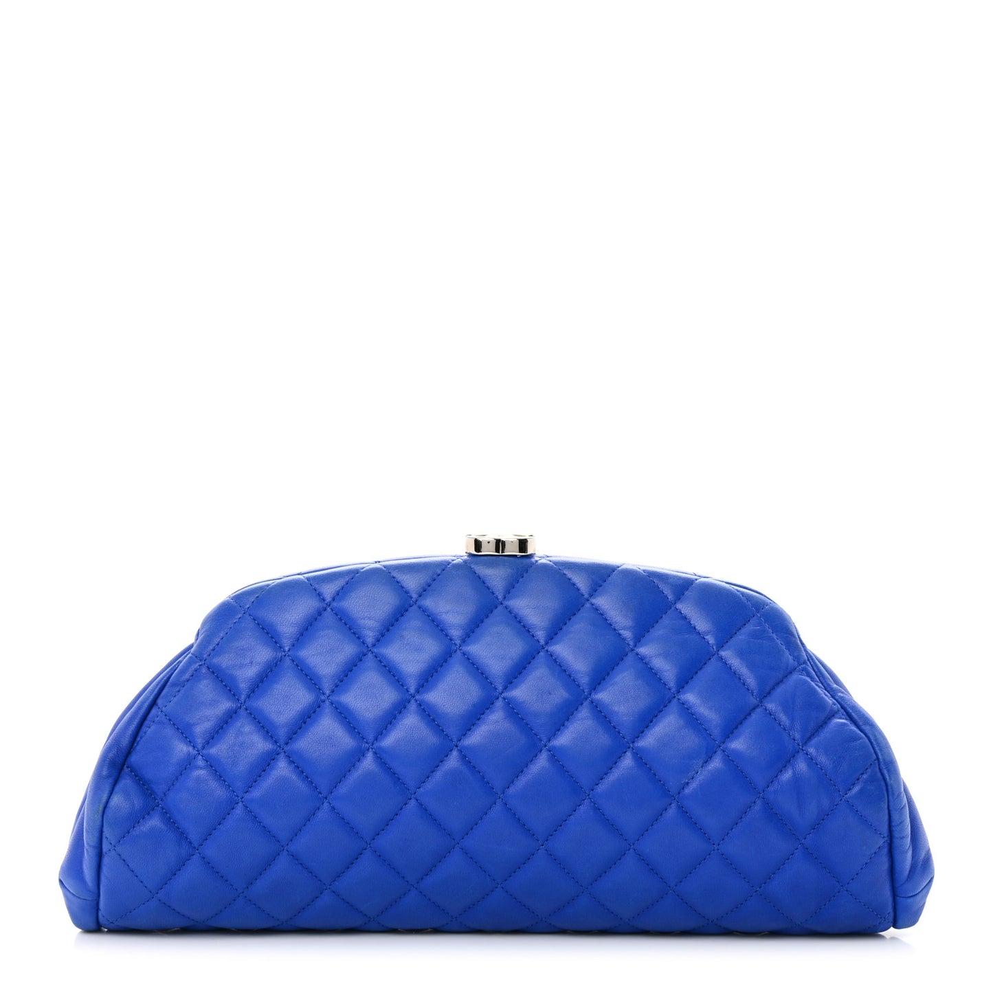Lambskin Quilted Timeless Clutch Blue