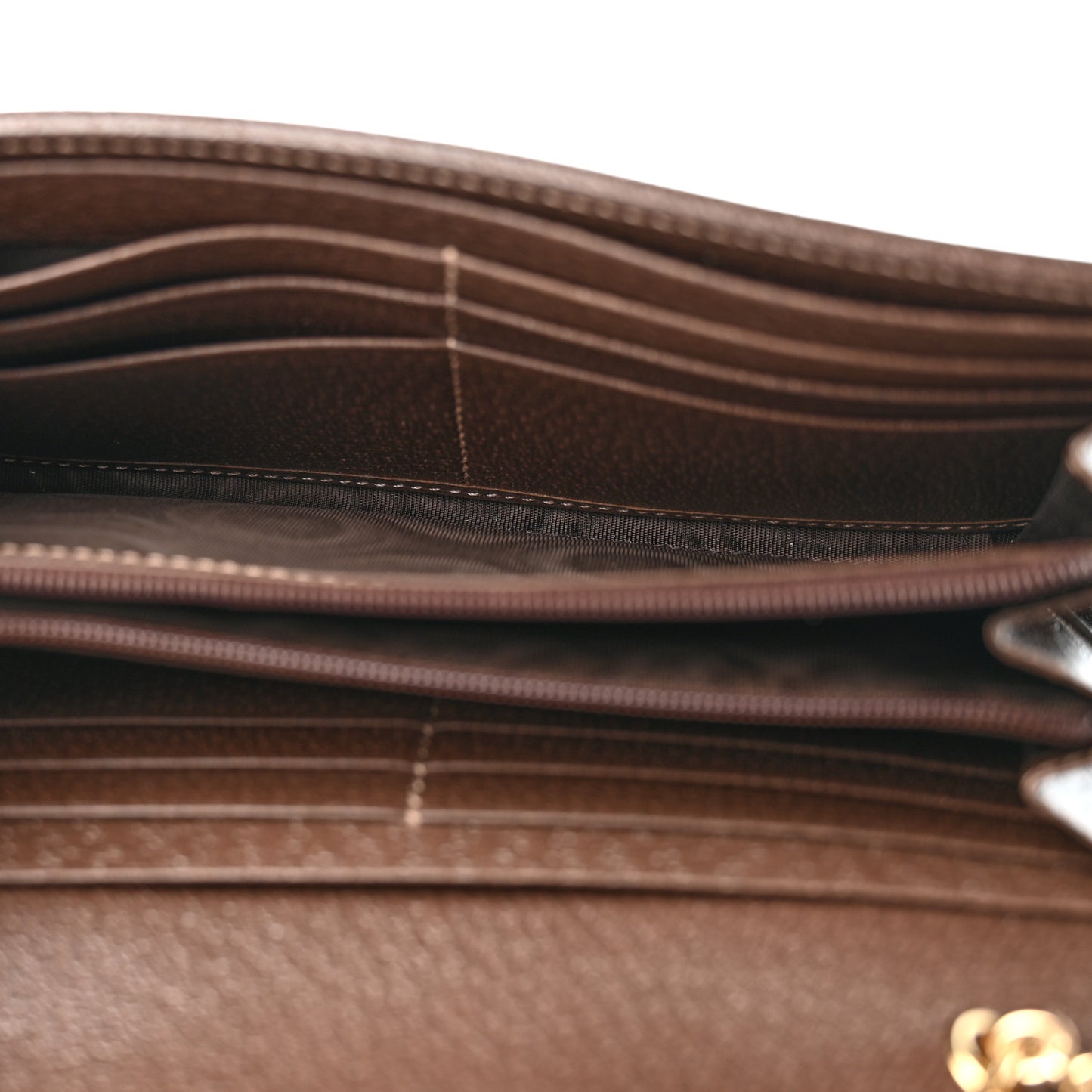 GG Supreme Monogram Web Ophidia Wallet On Chain Brown