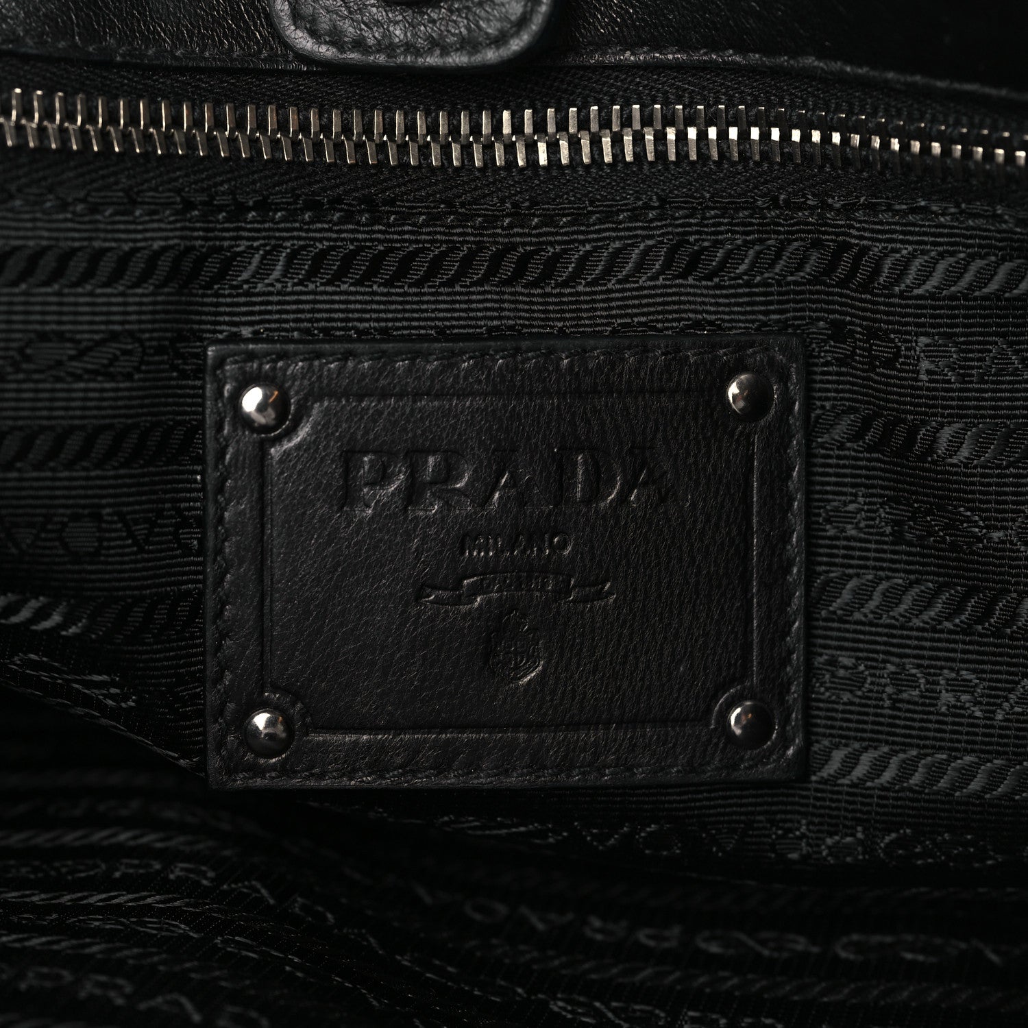 Prada Nappa Fringe Tote Black 6 of 10