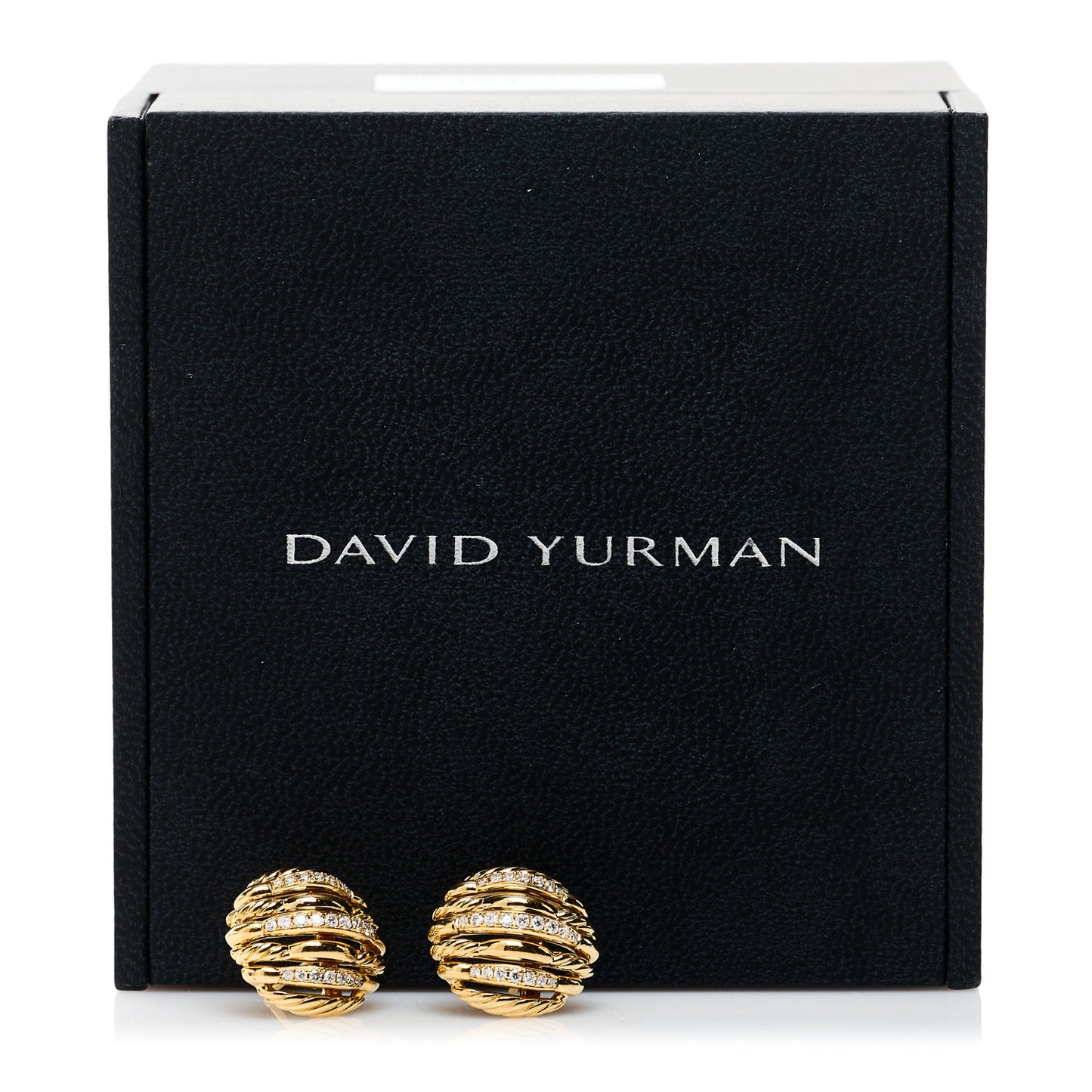 18K Yellow Gold Diamond Tides Earrings