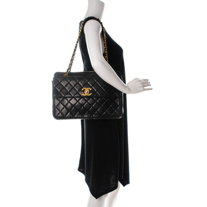 Chanel Lambskin Quilted Flap Camera Case Black 2 of 8