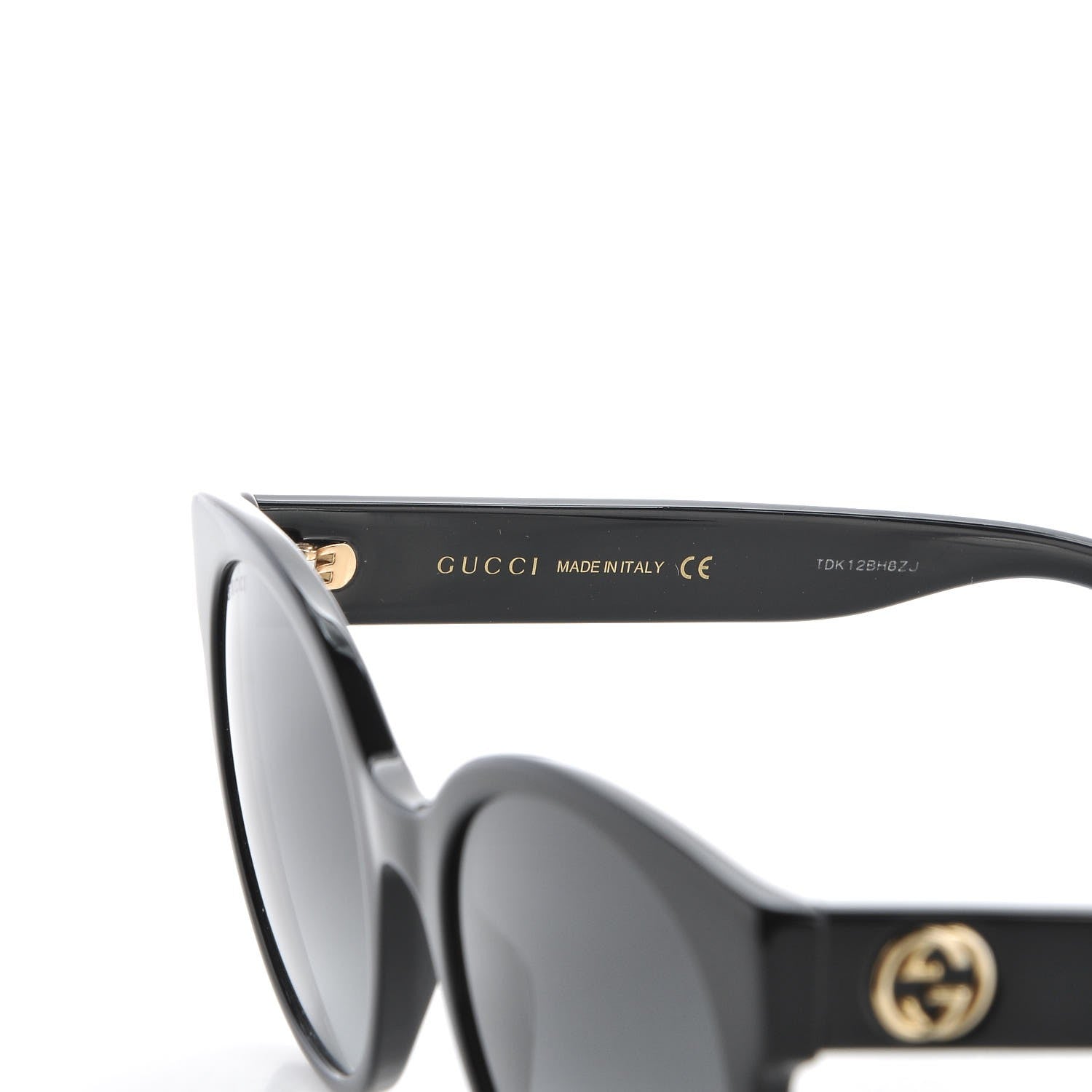 Gucci Acetate Round Sunglasses GG 0035S Black 5 of 8