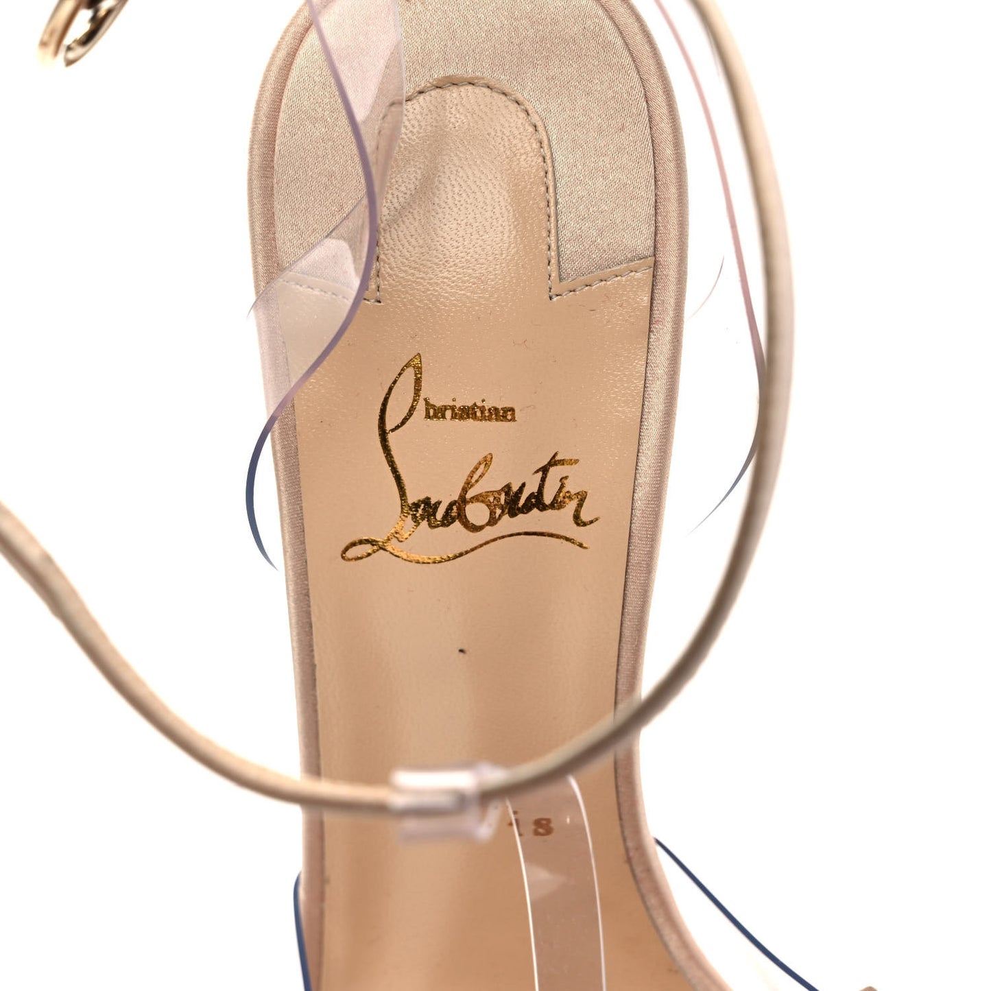 Satin PVC Specchio Naked Bow 100 Pumps 39.5 Version Nude