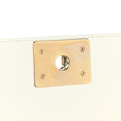 Chanel Caviar Quilted Medium Boy Flap White 10 of 10