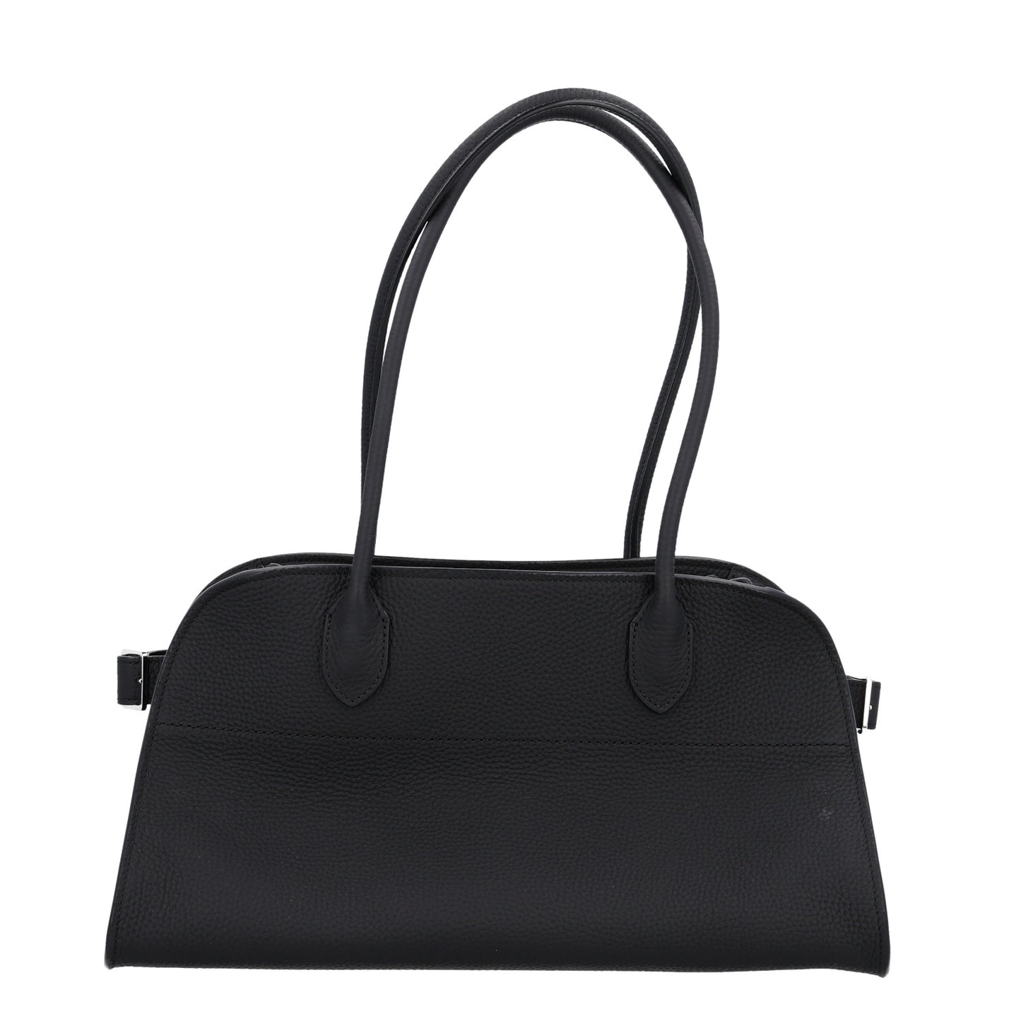 Matte Grained Calfskin Margaux Shoulder 12 Black