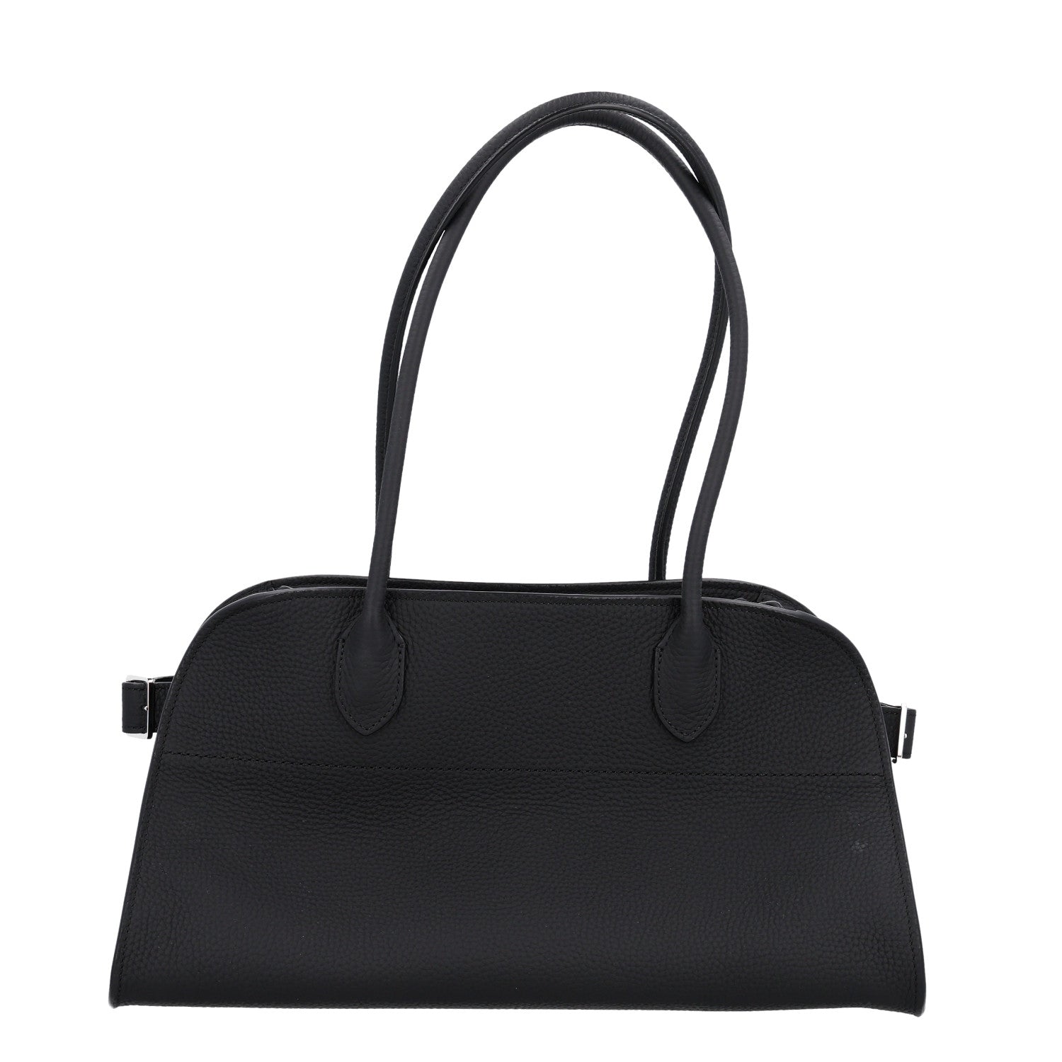 The Row Matte Grained Calfskin Margaux Shoulder 12 Black 1 of 9