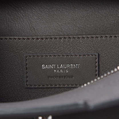 Saint Laurent Smooth Calfskin Crocodile Embossed Baby Monogram Downtown Cabas Earth 7 of 8