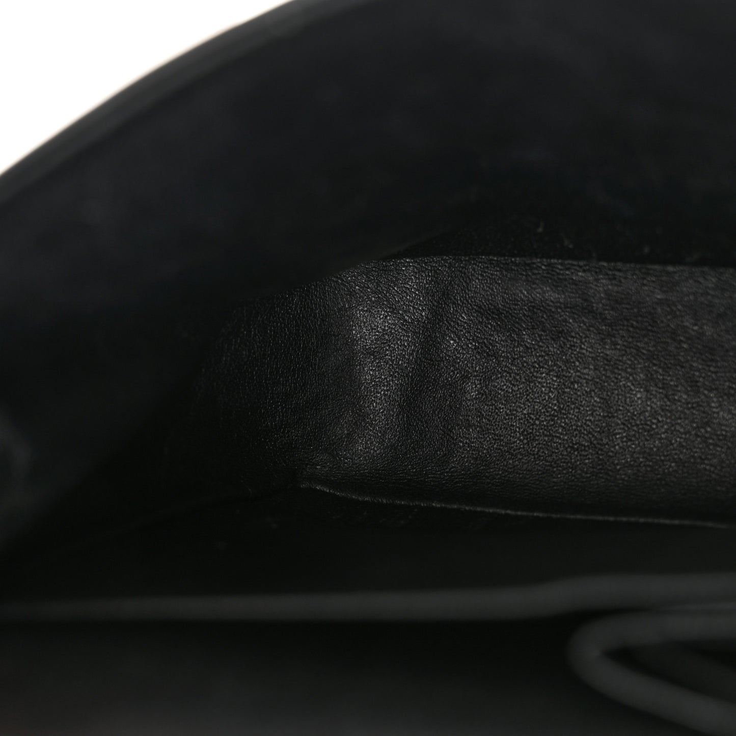 Patent Quilted Medium Double Flap Black