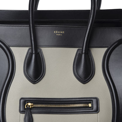 Celine Baby Grained Calfskin Suede Mini Tri-Color Luggage Stone 11 of 11