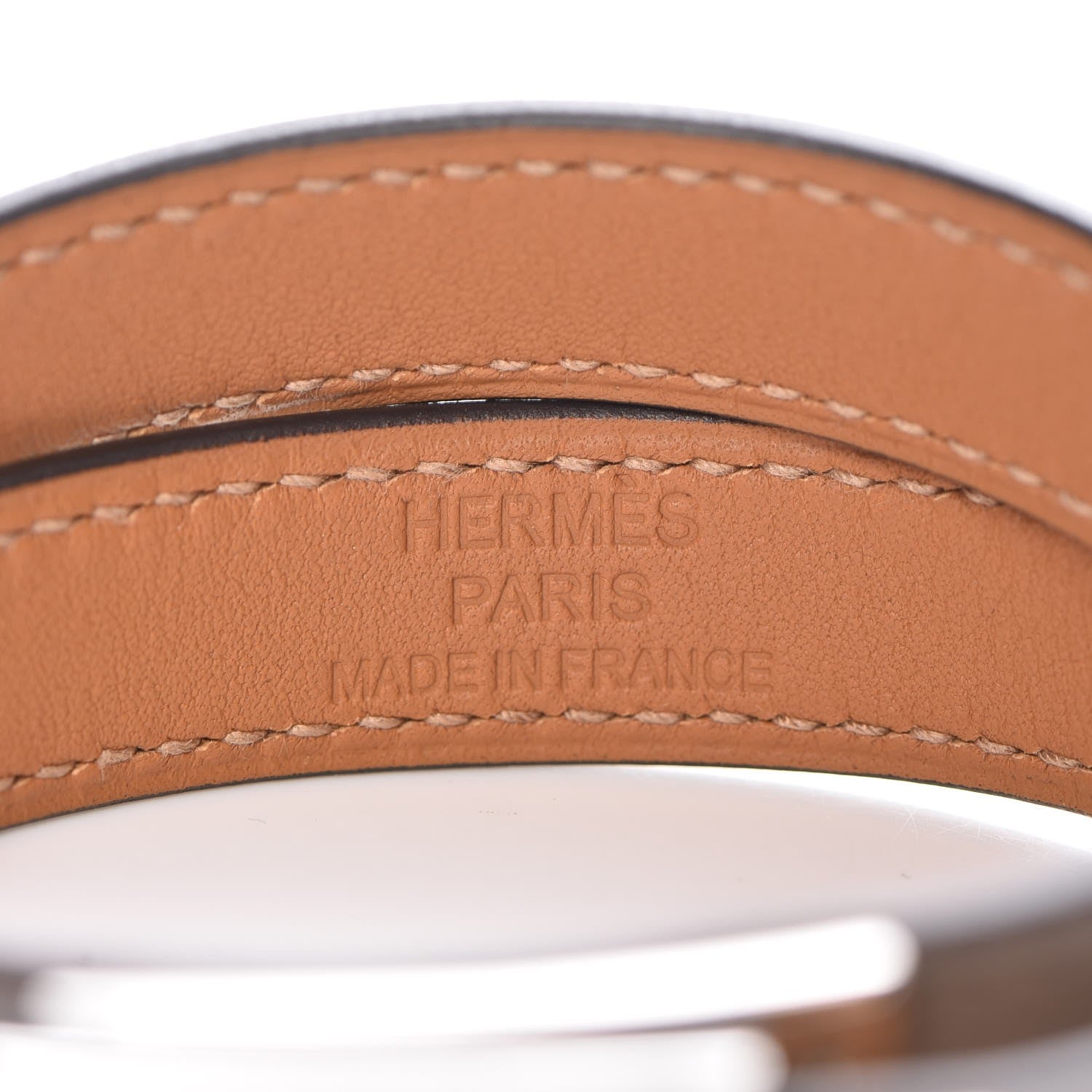 Hermes Swift Kelly Double Tour Bracelet T3 Etain 4 of 6