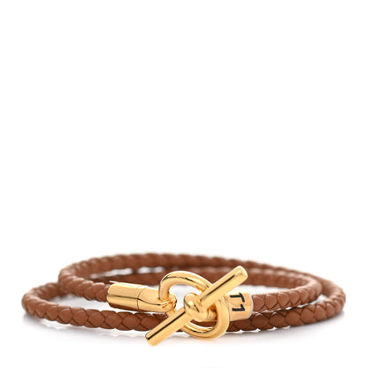 Hermes Swift Glenan Double Tour Bracelet T1 Gold 1 of 7