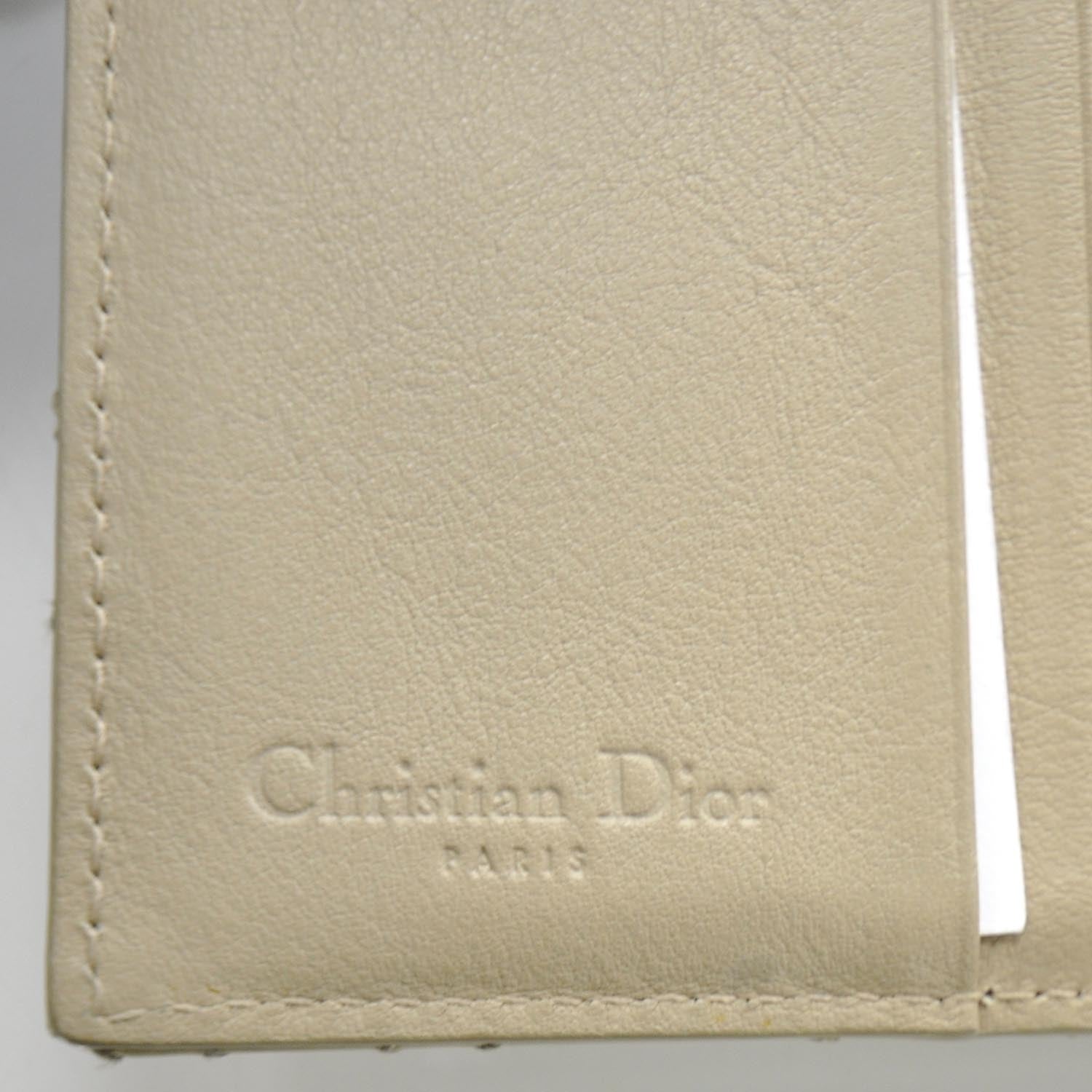 Christian Dior Patent Lady Dior Compact Cannage Wallet Beige 9 of 9