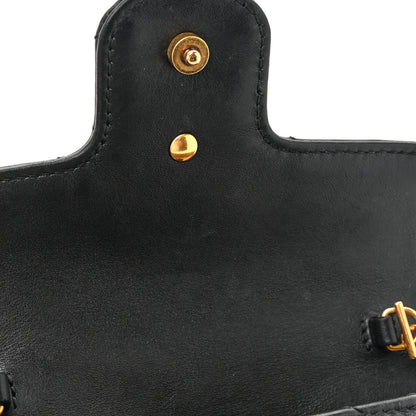 Gucci Calfskin Matelasse Super Mini GG Marmont Shoulder Bag Black 13 of 14