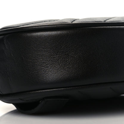 Gucci Calfskin Matelasse GG Marmont Belt Bag 85 34 Black 9 of 10