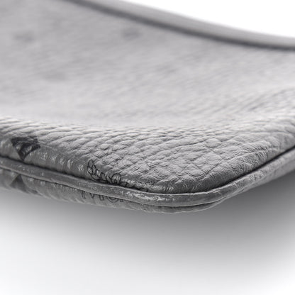 MCM Visetos Liz Shopper Tote Pouch Phantom Grey 12 of 14