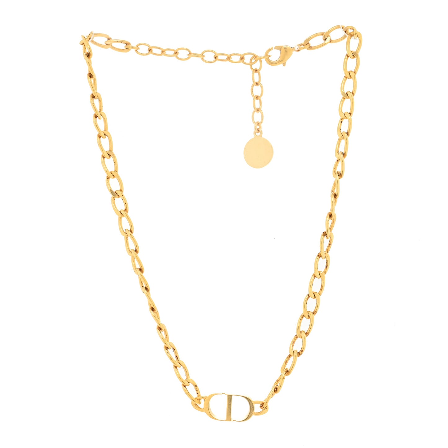 Metal Petit CD Choker Necklace Gold