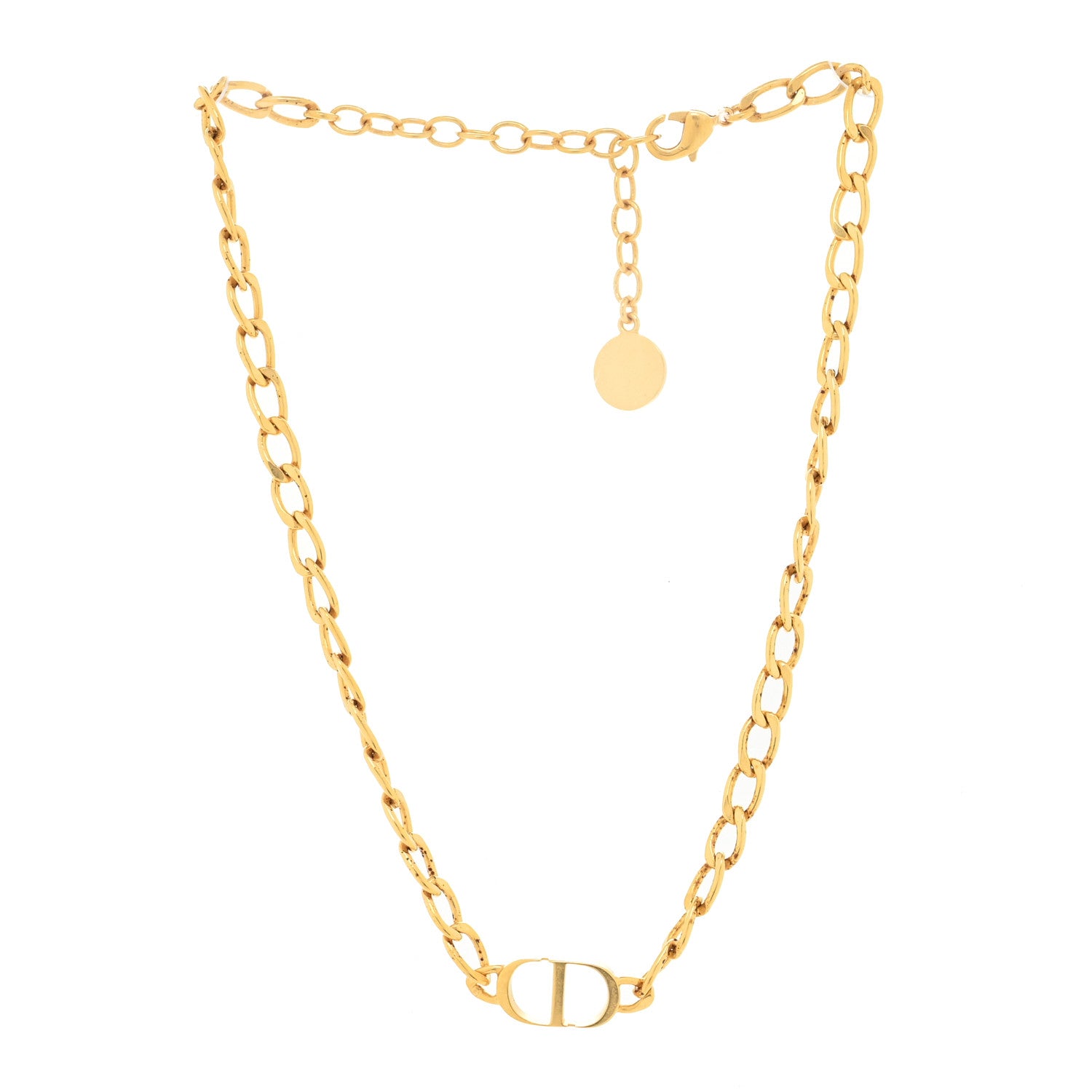 Christian Dior Metal Petit CD Choker Necklace Gold 2 of 3