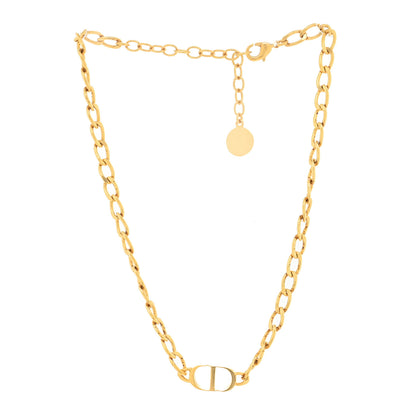 Christian Dior Metal Petit CD Choker Necklace Gold 2 of 3