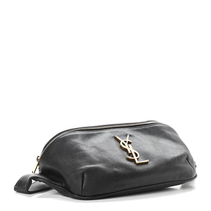 Saint Laurent Grain De Poudre Monogram Belt Bag Black 3 of 10