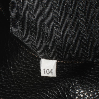 Prada Vitello Daino Logo Shoulder Bag Black 6 of 10