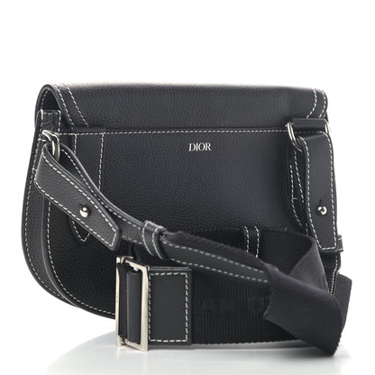 Christian Dior X KAWS Grained Calfskin Saddle Pouch Black 2 of 11