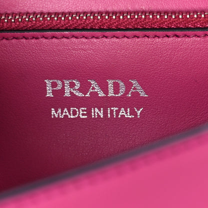 Prada Saffiano City Calfskin Studded Small Elektra Shoulder Bag Fuxia 6 of 10