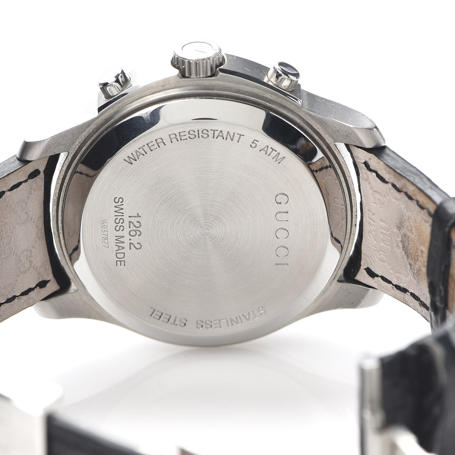 Gucci Stainless Steel Calfskin 44mm G-Timeless Chronograph Automatic Watch Black 7 of 9