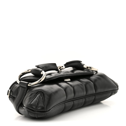 Gucci Nappa Vertical Matelasse Small Maxi Horsebit Chain Shoulder Bag Black 4 of 13
