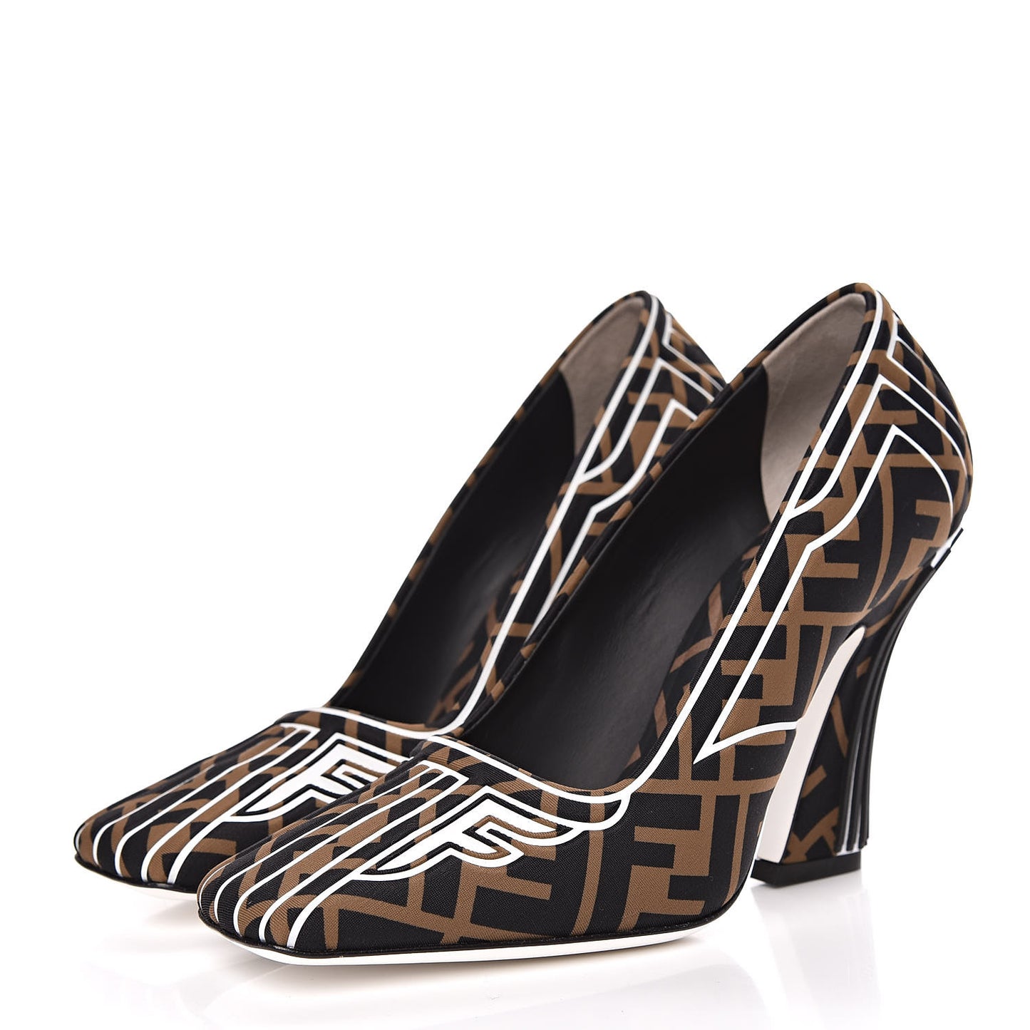 Lycra Film FF FFreedom Decollete Pumps 36.5 Tobacco Moro White