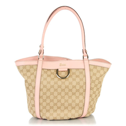 Gucci Monogram Medium D Gold Ring Tote Pink 1 of 6