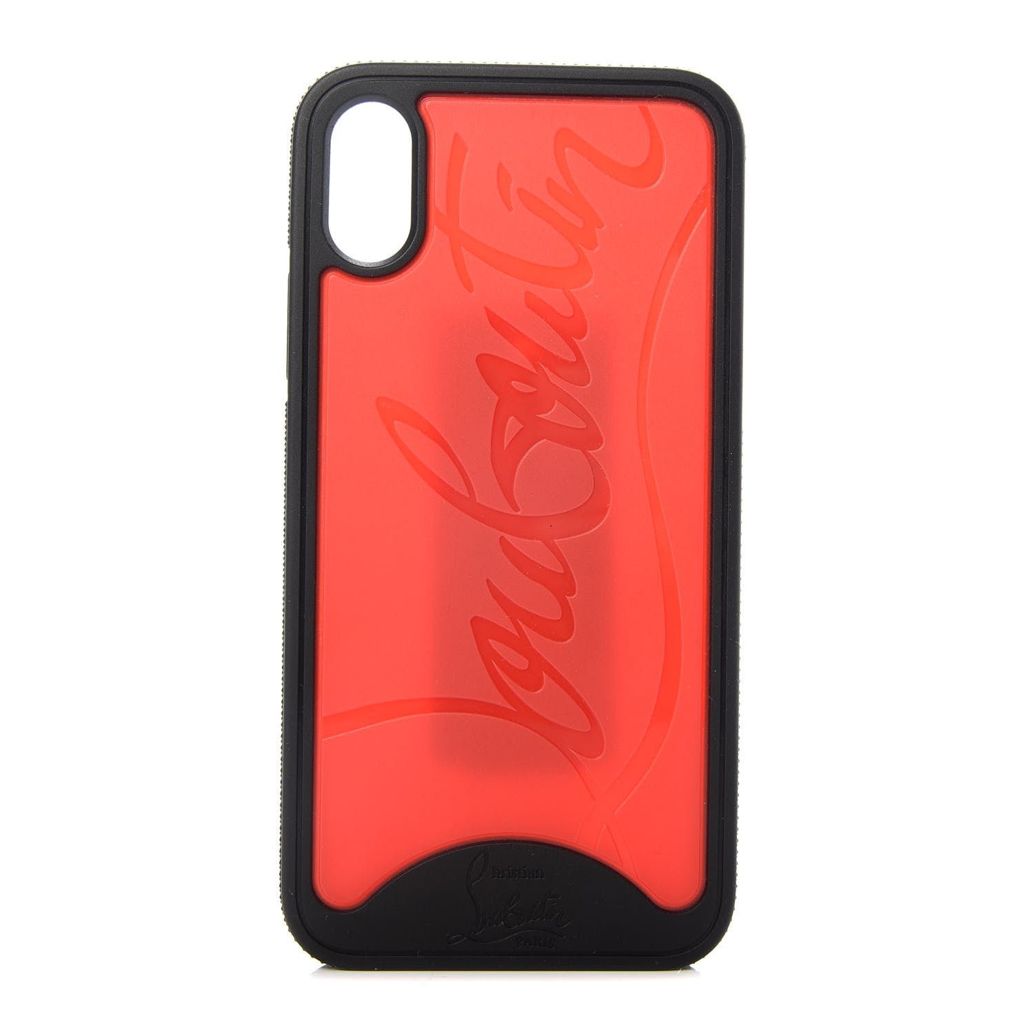 Christian Louboutin Rubber Loubiphone Sneakers iPhone X Case Black Red 1 of 4