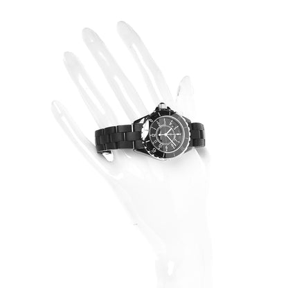 Chanel Stainless Steel Ceramic 33mm J12 Quartz Watch Black 2 of 6