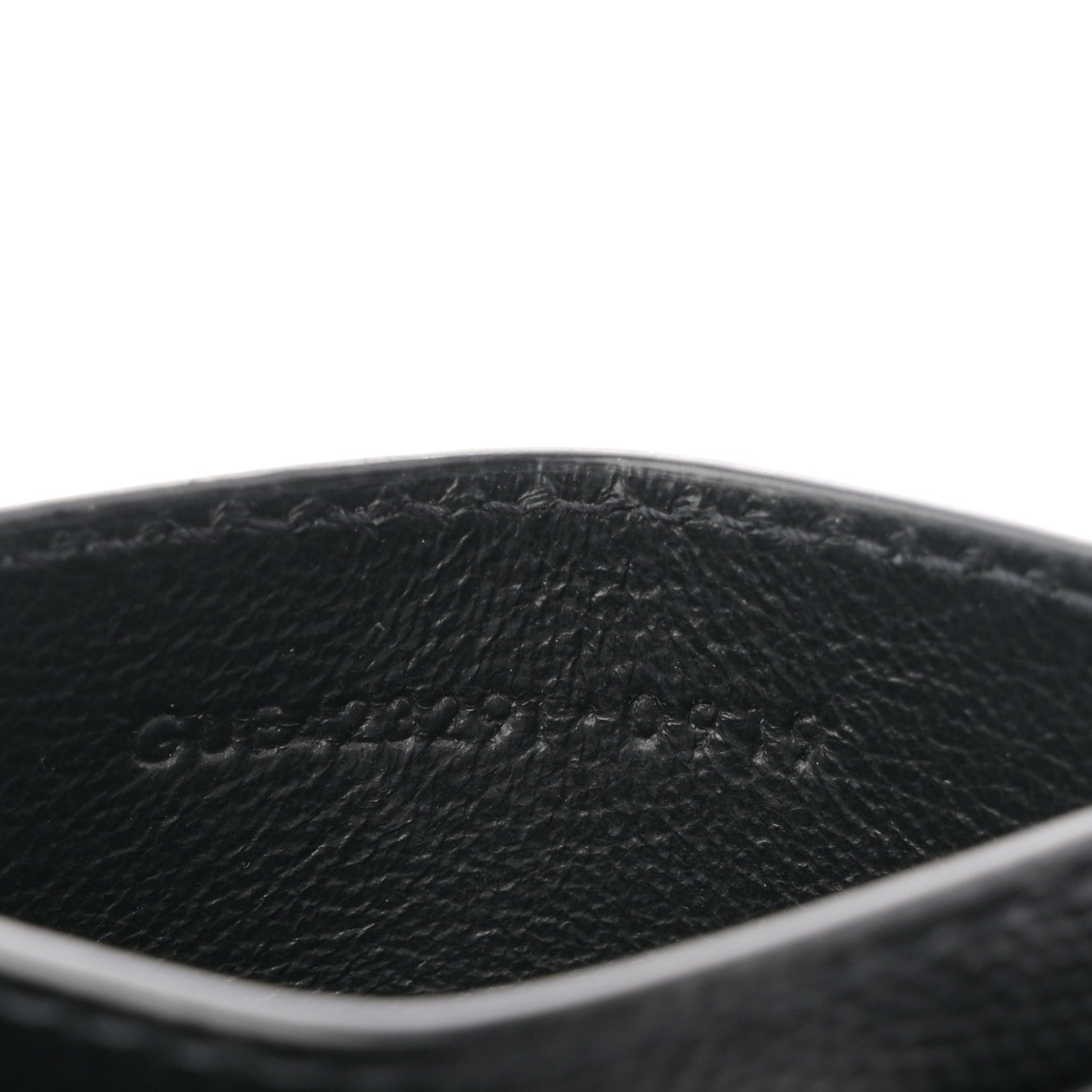 Saint Laurent Grain De Poudre Matelasse Chevron Monogram Credit Card Case Black 7 of 8
