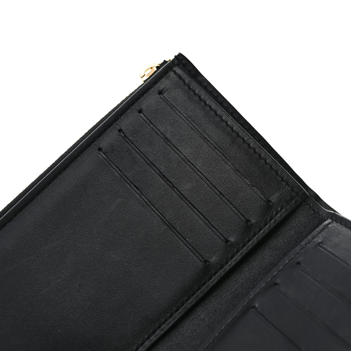Monogram Flower Lock Compact Wallet Black