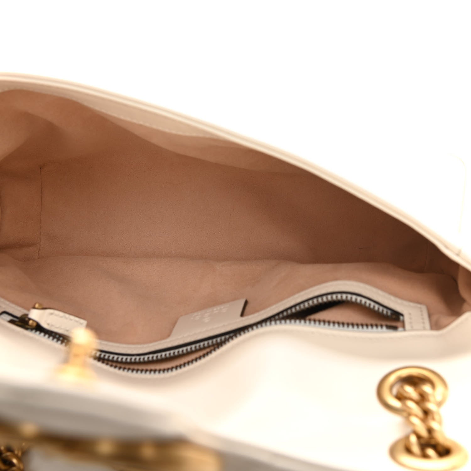 Gucci Calfskin Matelasse Small GG Marmont Shoulder Bag White 5 of 10